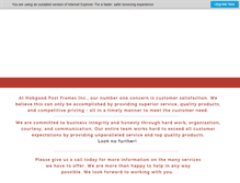 Tablet Screenshot of hobgoodpostframes.com